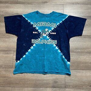 Retro Miami Dolphins T-shirt XXL Y2K NFL Blue
